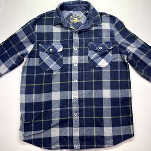 Freedom Foundry Size L‎ Blue Long Sleeve Button Down Shirt Plaid Men Flannel